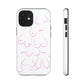 Breast Cancer Awareness iPhone "Tough" Case (White/Pink)