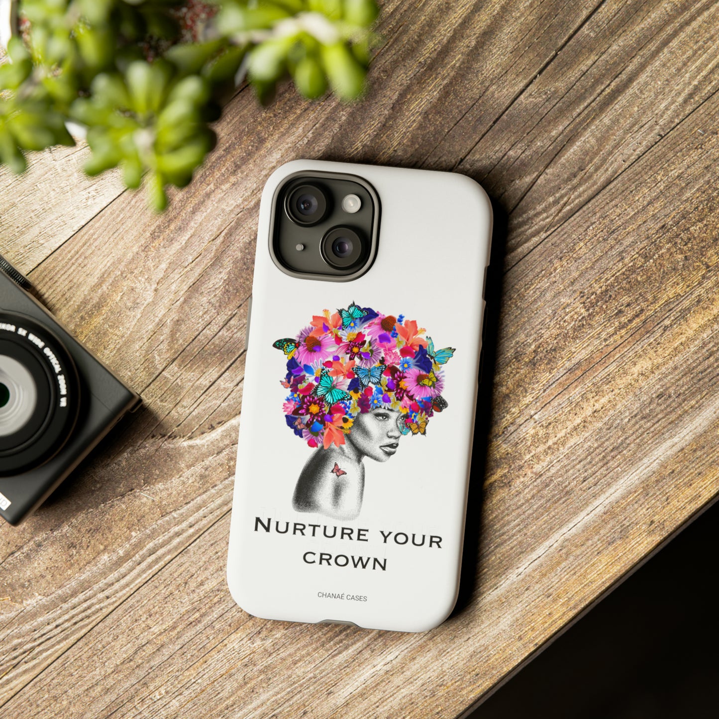 Nurture Your Crown iPhone "Tough" Case (White)