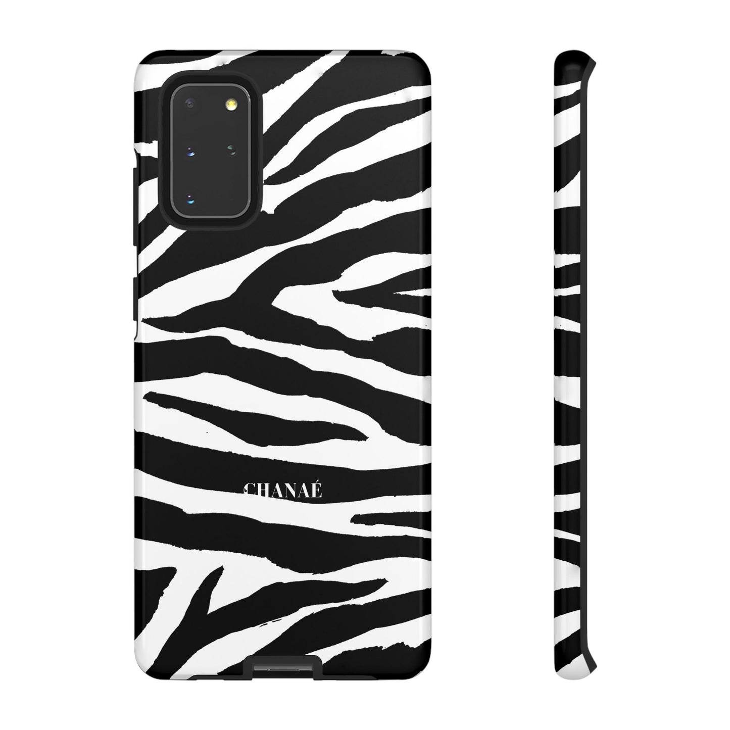 Zebra Print iPhone "Tough" Case (White/Black)