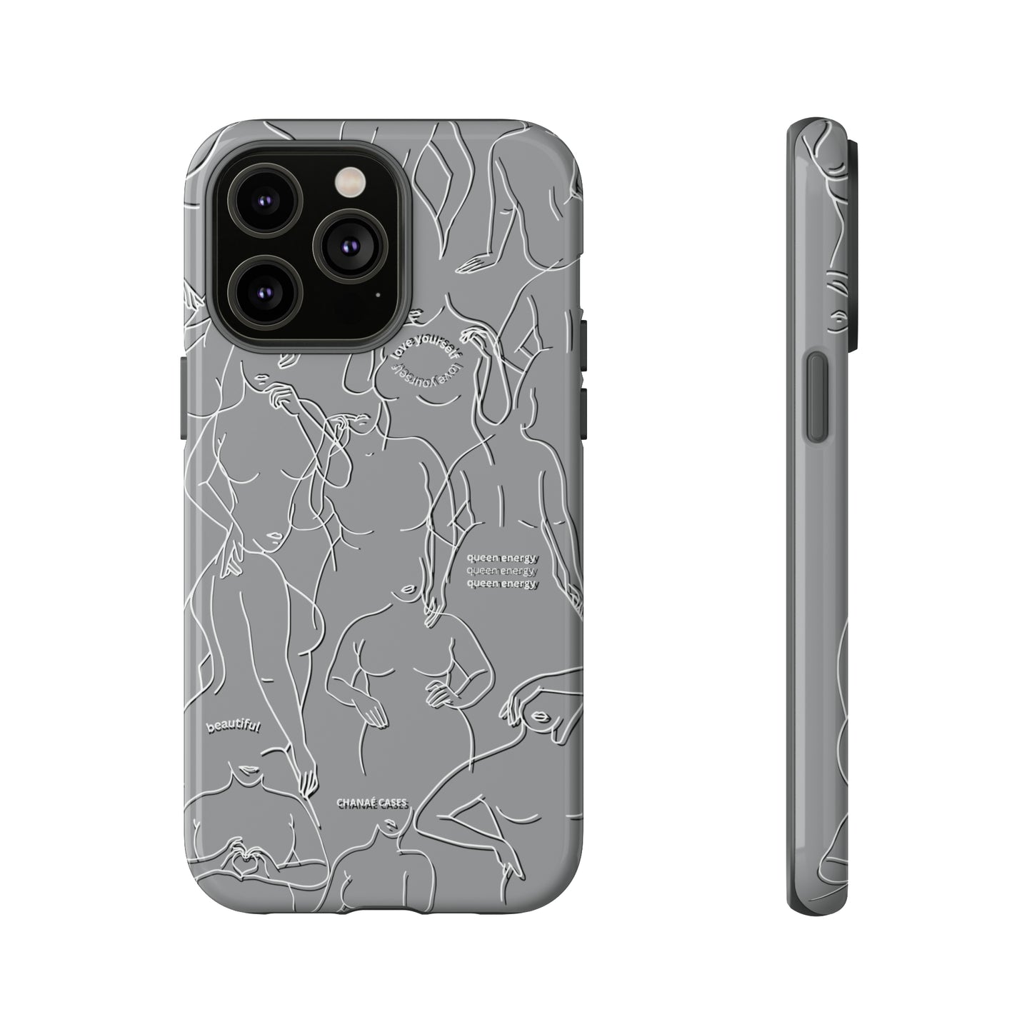 Love Your Body iPhone "Tough" Case (Grey)