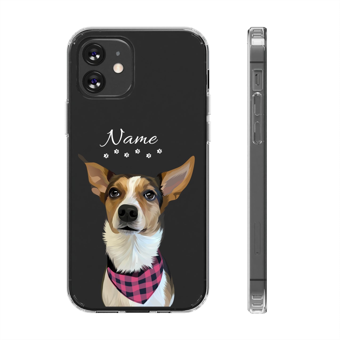 FurBaby (Digital Artwork) + Name Custom iPhone Clear Case