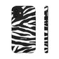 Zebra Print iPhone "Tough" Case (White/Black)