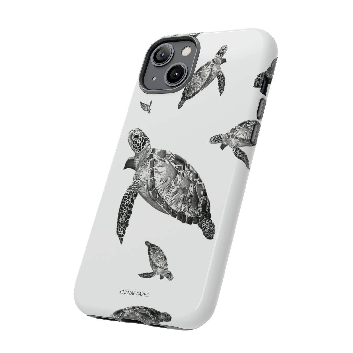 Caribbean Sea Turtle iPhone "Tough" Case (White)