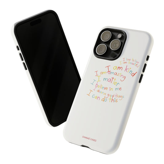 Positive Notes To You iPhone "Tough" Case (White)