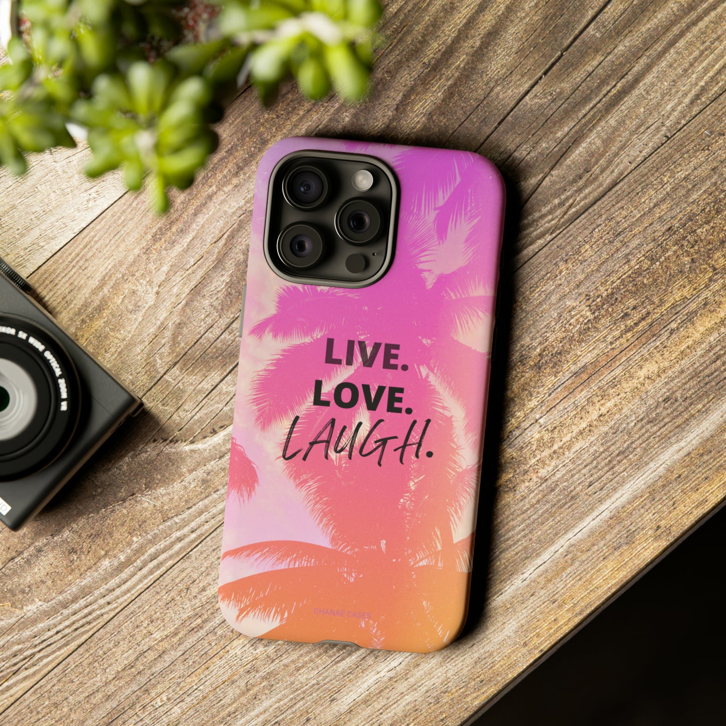 Live Life iPhone "Tough" Case (Pink)