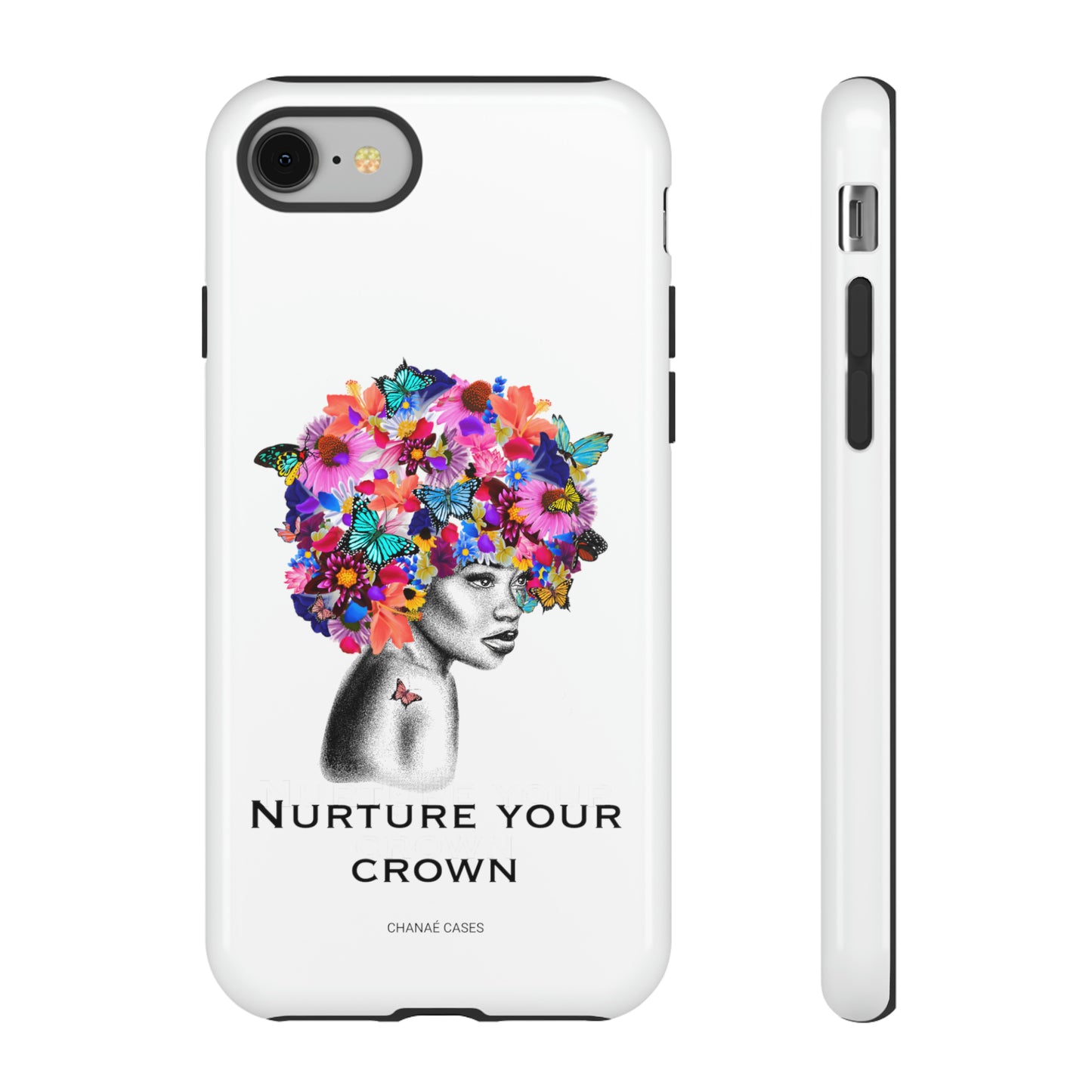 Nurture Your Crown iPhone "Tough" Case (White)