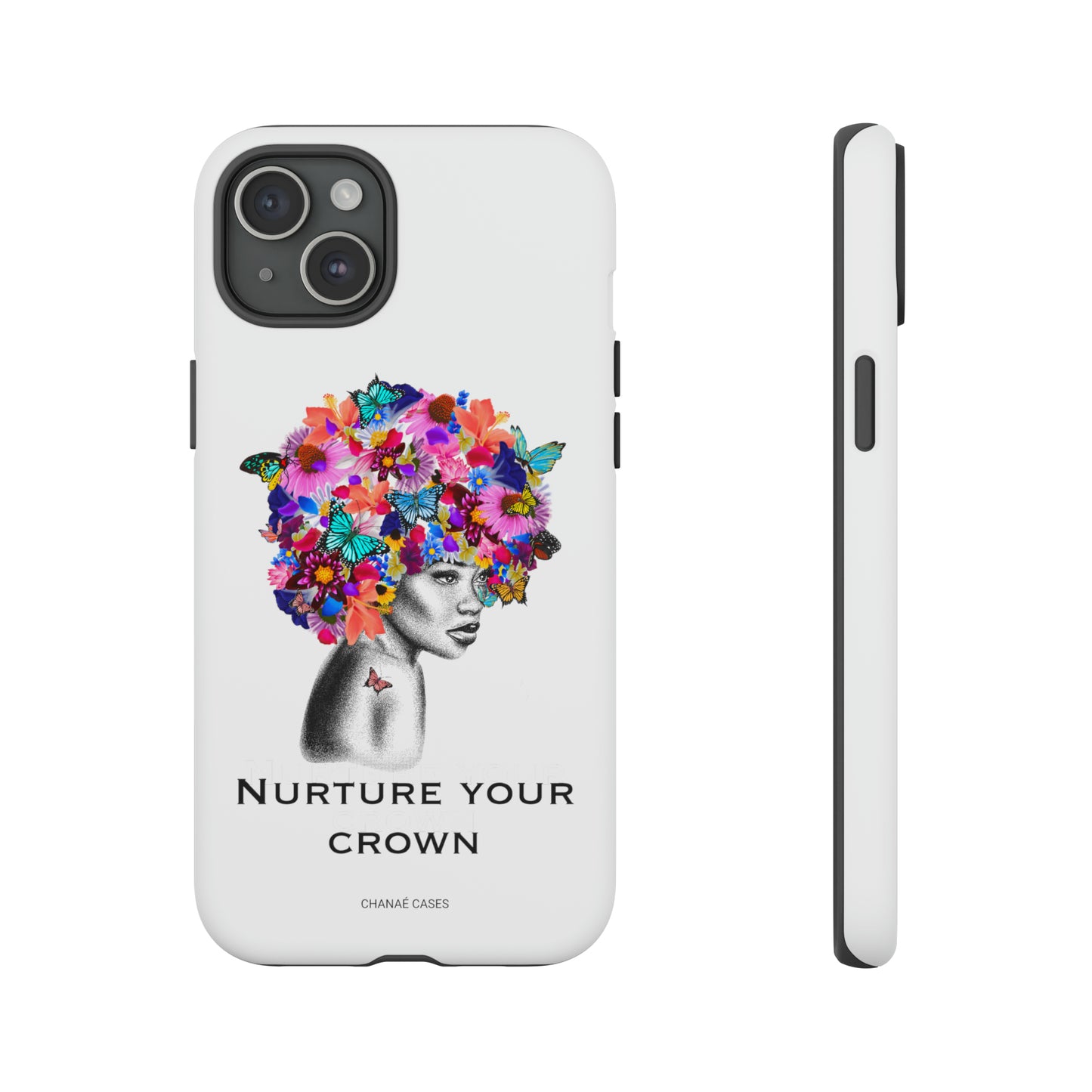 Nurture Your Crown iPhone "Tough" Case (White)