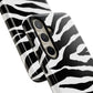 Zebra Print iPhone "Tough" Case (White/Black)