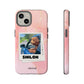 Customisable FurBaby Polaroid iPhone "Tough" Case (Pink Sparkle)