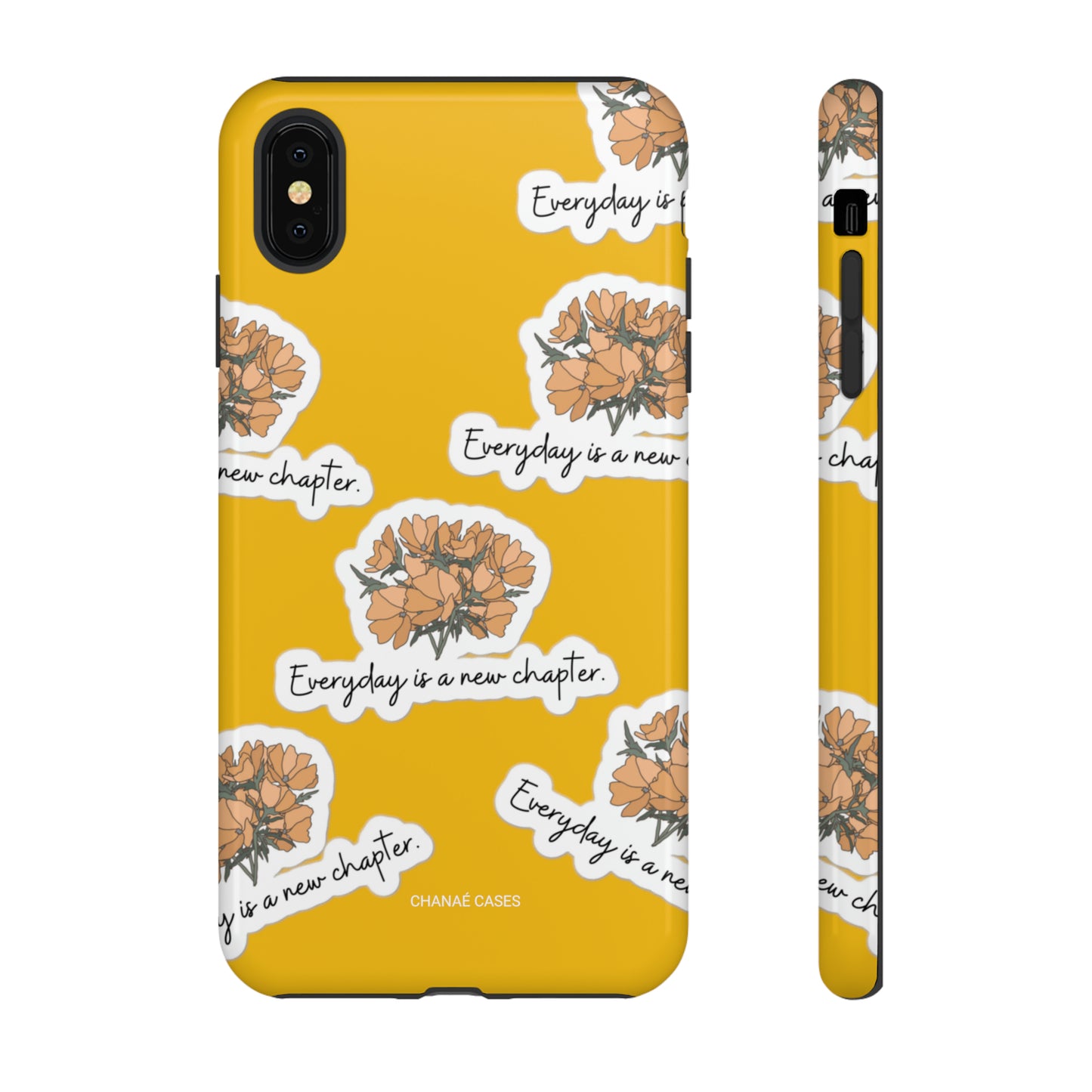 Everyday Is A New Chapter iPhone "Tough" Case (Yellow)
