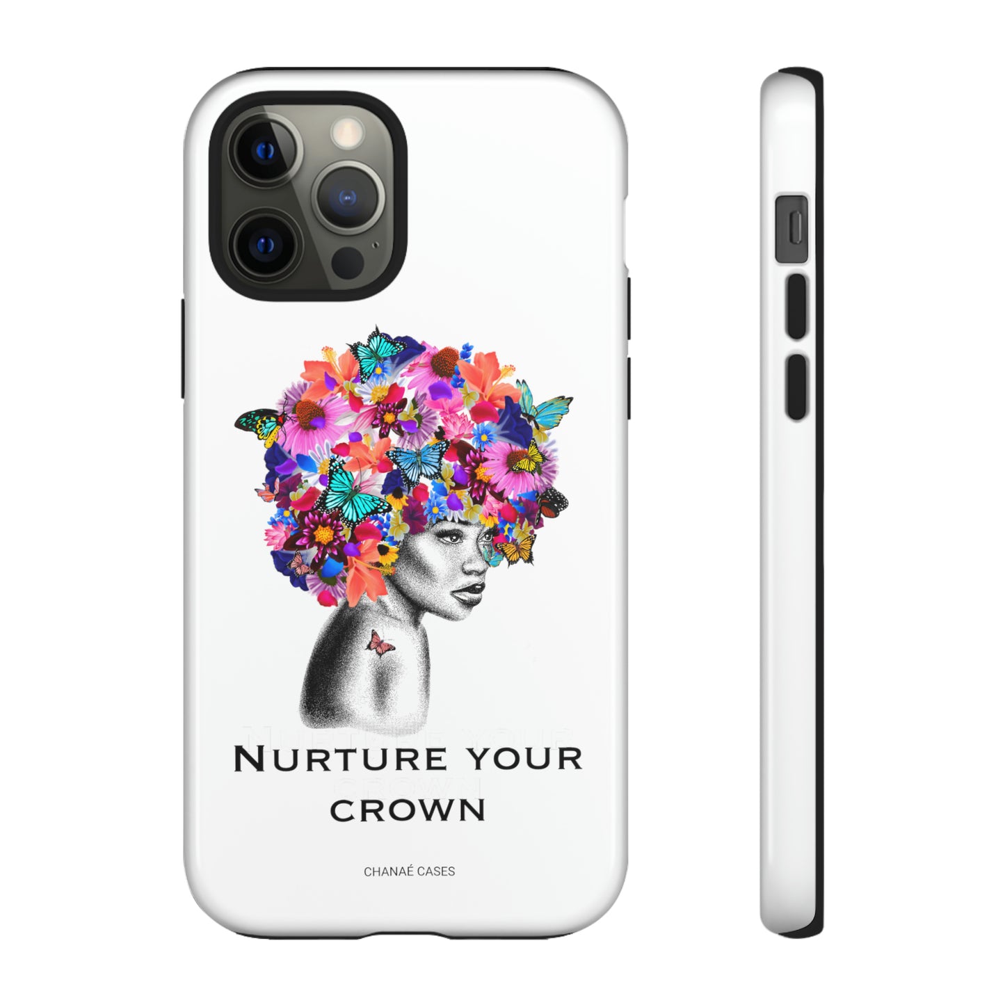 Nurture Your Crown iPhone "Tough" Case (White)