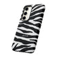 Zebra Print iPhone "Tough" Case (White/Black)