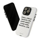 Peaceful Life iPhone "Tough" Case (White)