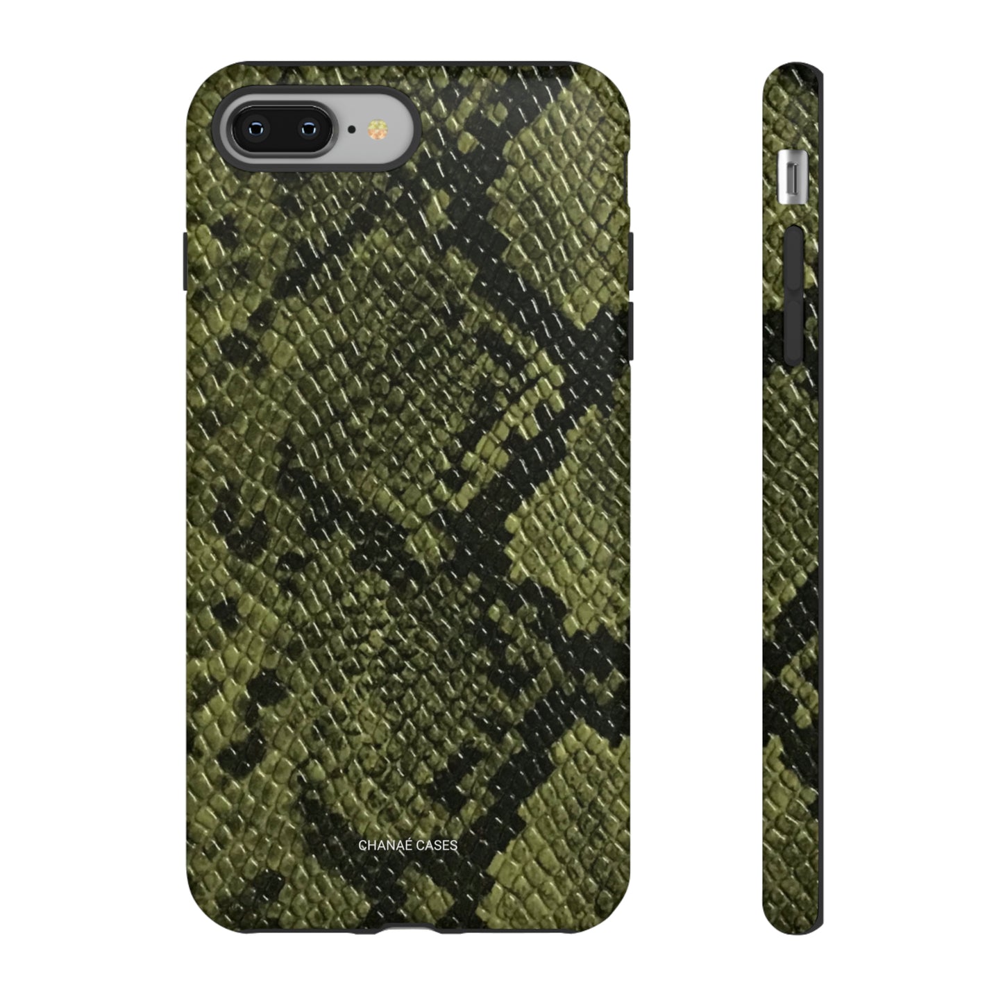 Snake Print iPhone "Tough" Case (Green)