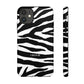 Zebra Print iPhone "Tough" Case (White/Black)