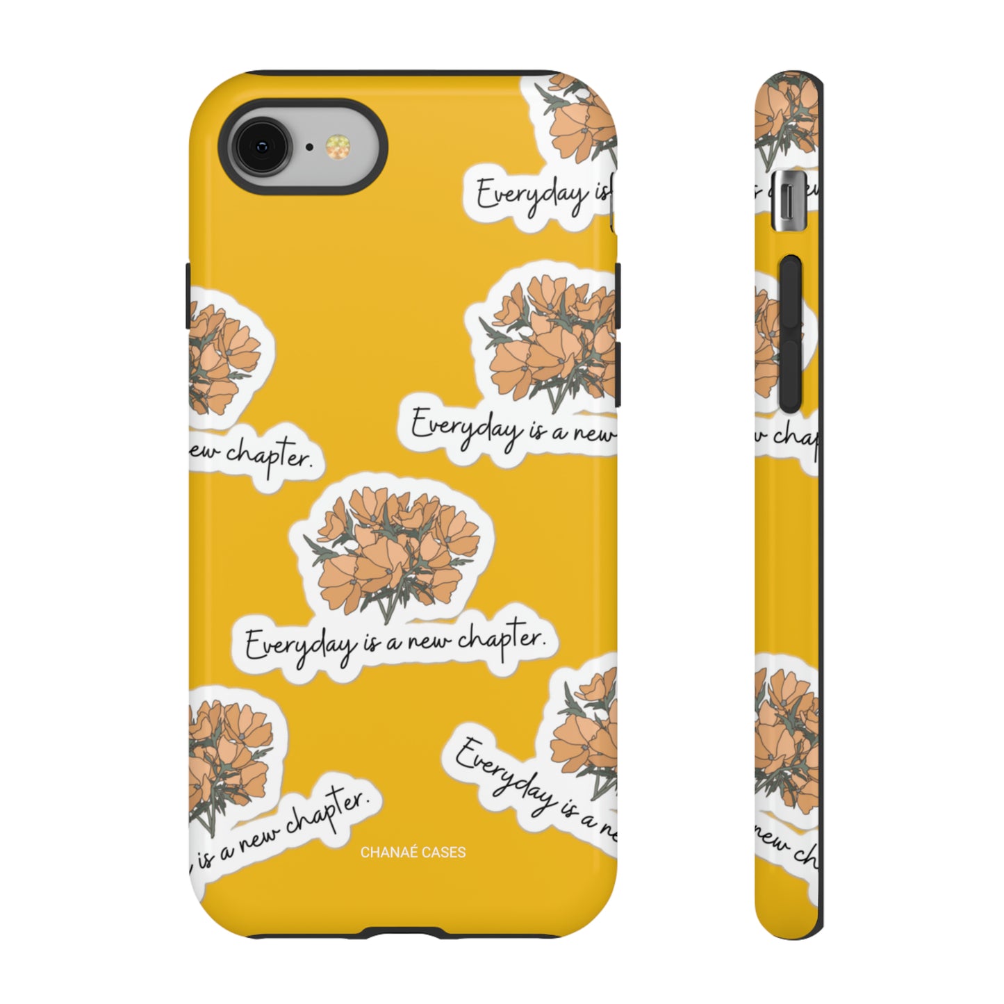 Everyday Is A New Chapter iPhone "Tough" Case (Yellow)