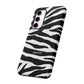 Zebra Print iPhone "Tough" Case (White/Black)