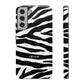 Zebra Print iPhone "Tough" Case (White/Black)