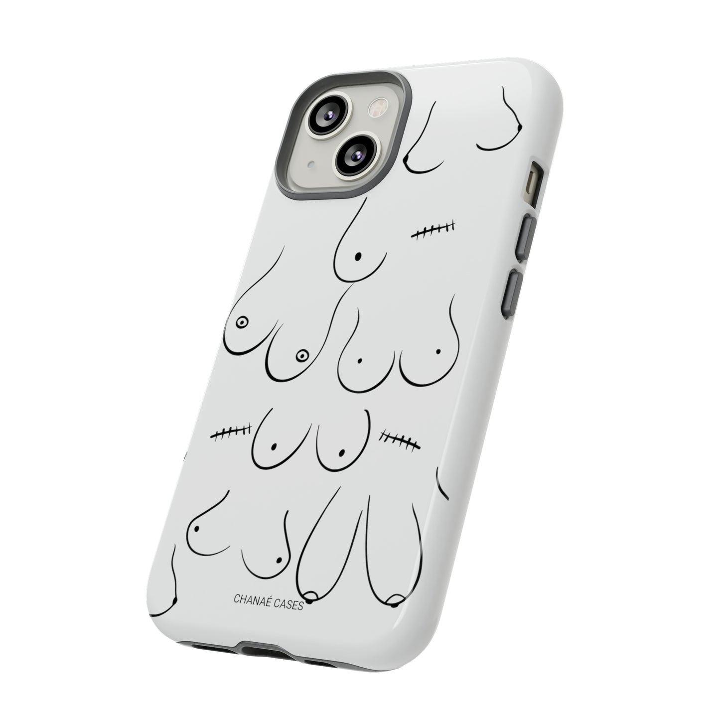 Breast Cancer Awareness iPhone "Tough" Case (White/Black)