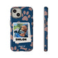 Customisable FurBaby Polaroid iPhone "Tough" Case (Paws)