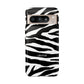 Zebra Print iPhone "Tough" Case (White/Black)