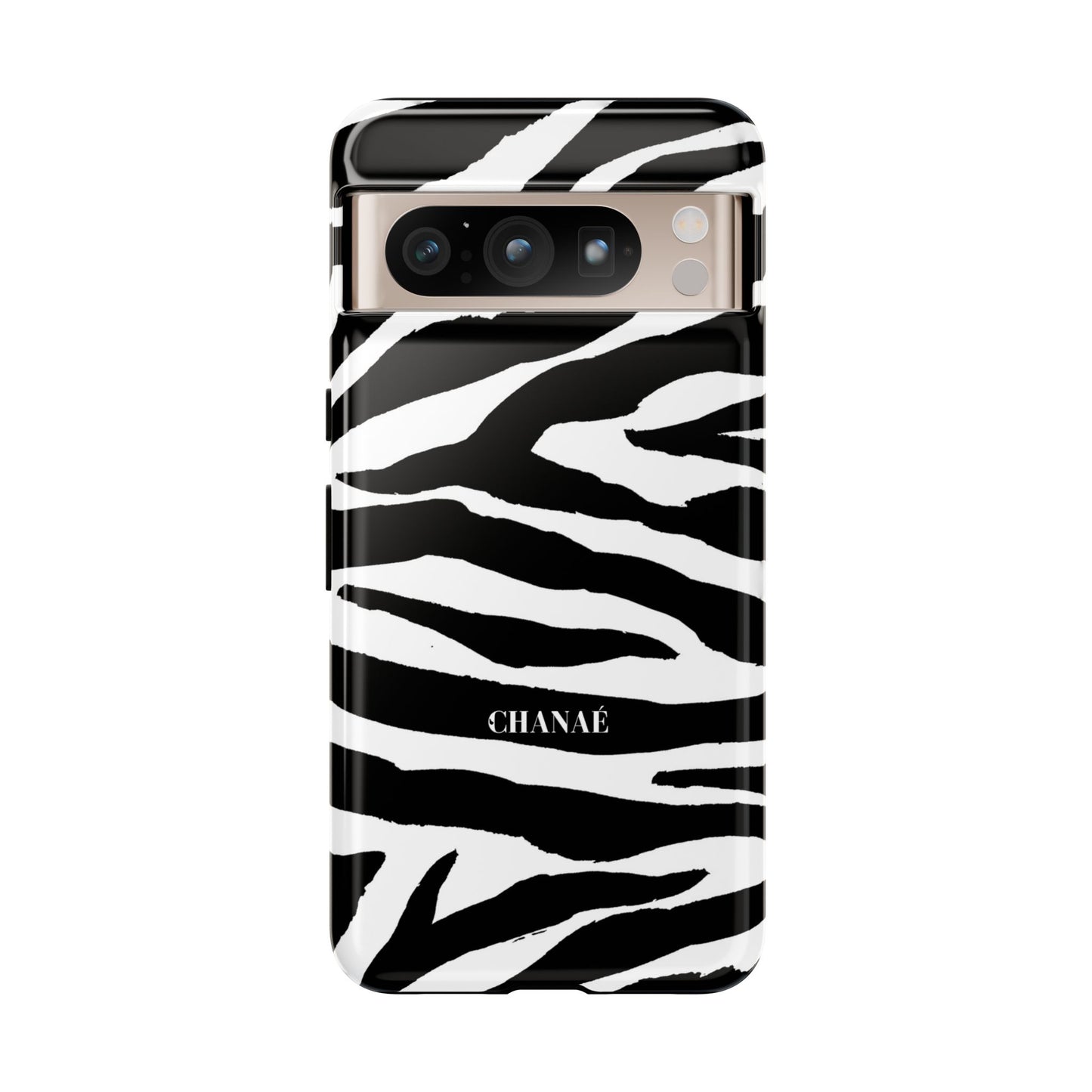 Zebra Print iPhone "Tough" Case (White/Black)