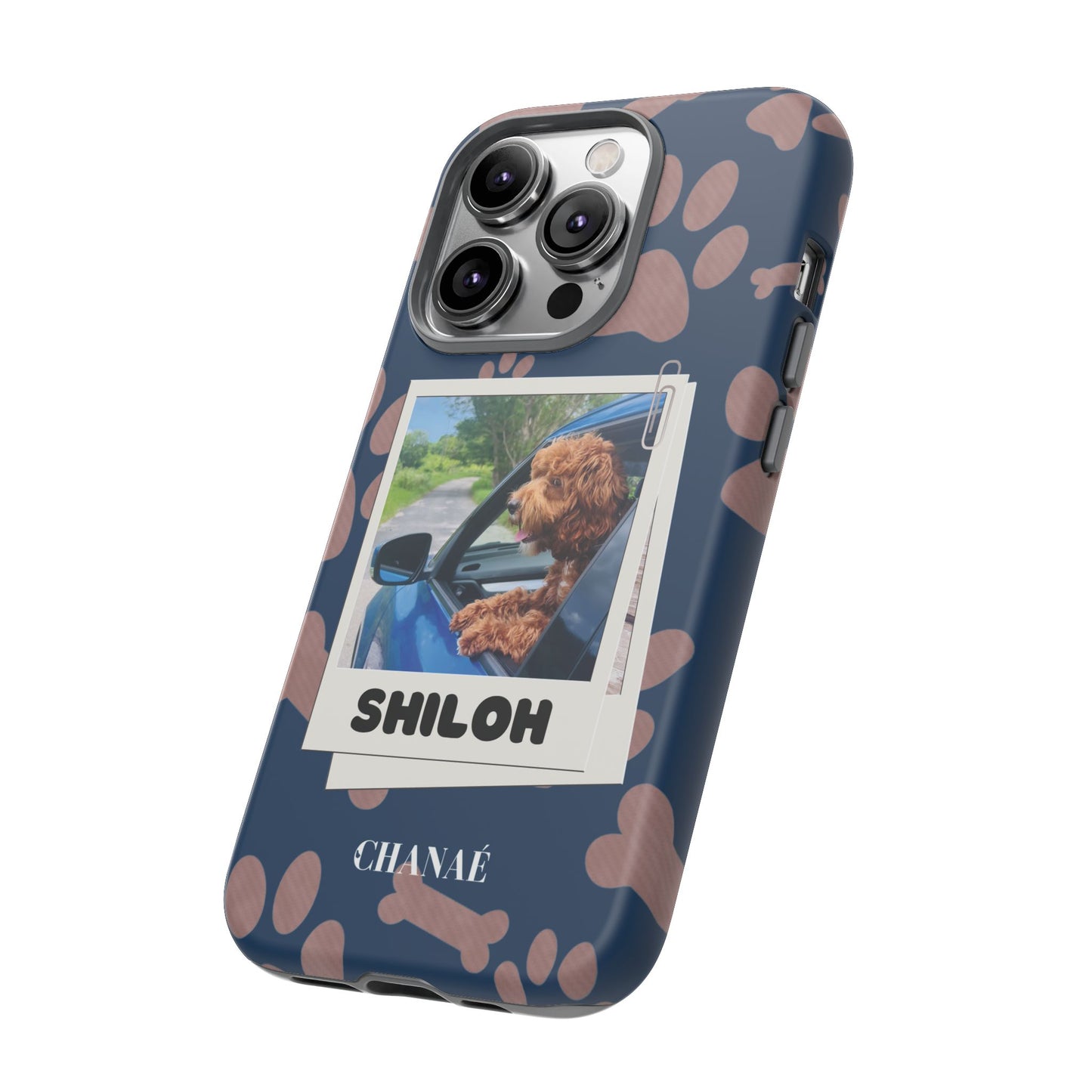 Customisable FurBaby Polaroid iPhone "Tough" Case (Paws)