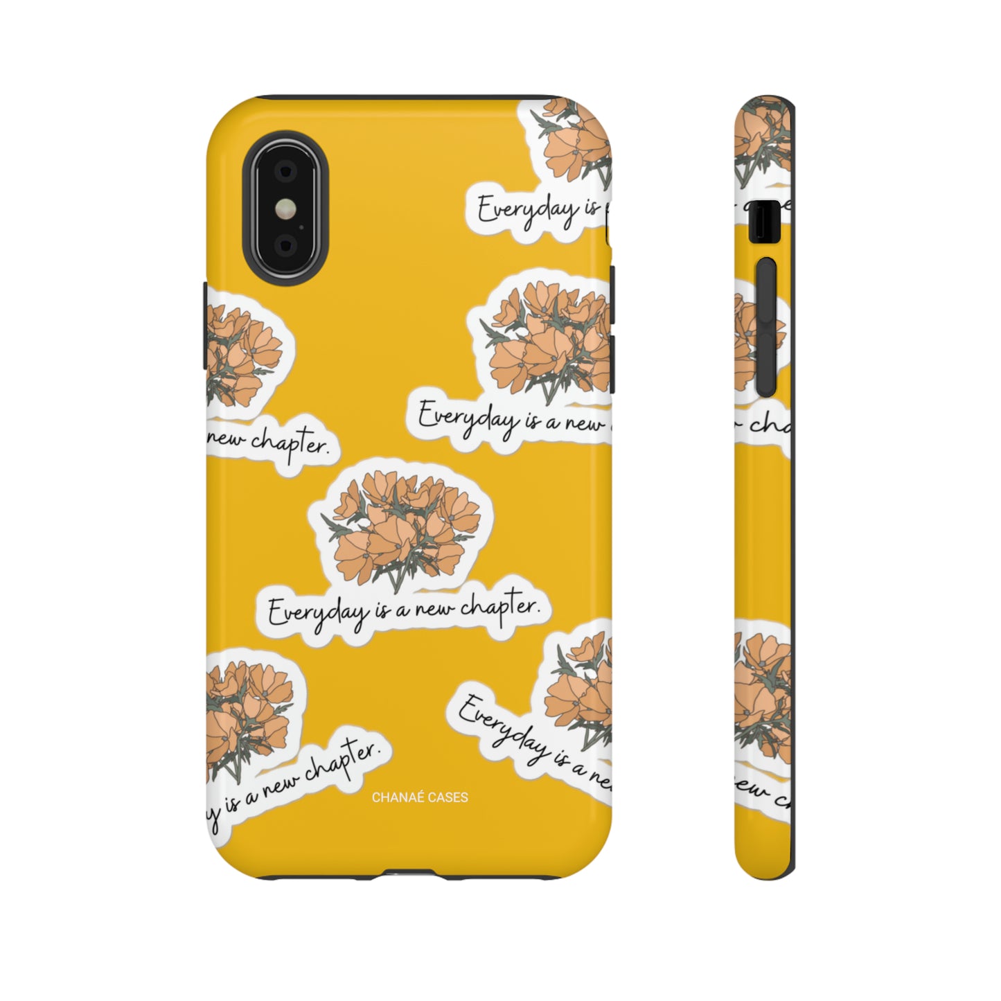 Everyday Is A New Chapter iPhone "Tough" Case (Yellow)