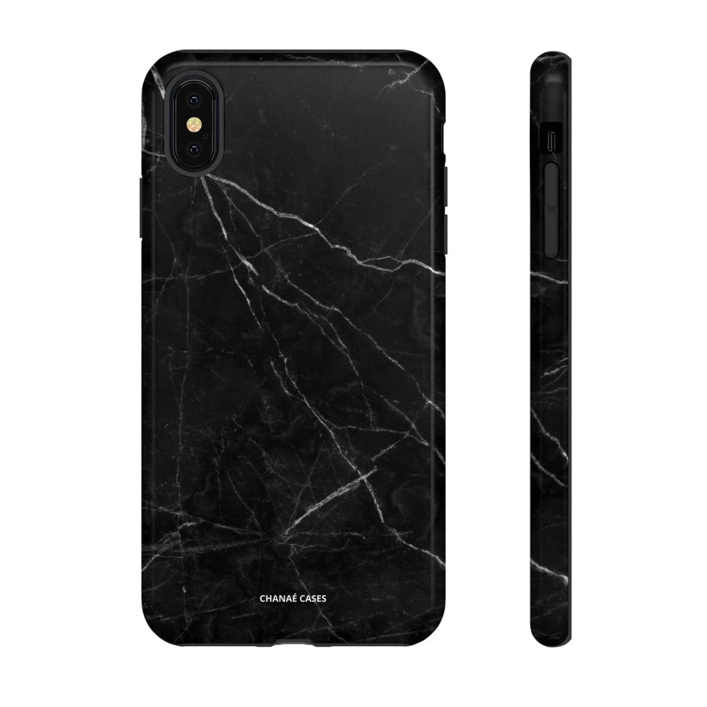 Titan Marble iPhone "Tough" Case (Black)