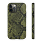 Snake Print iPhone "Tough" Case (Green)