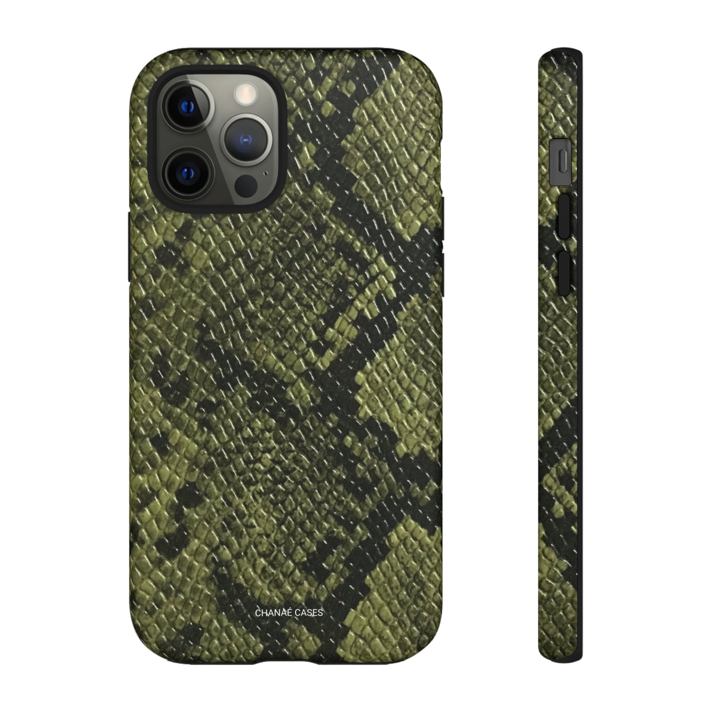 Snake Print iPhone "Tough" Case (Green)