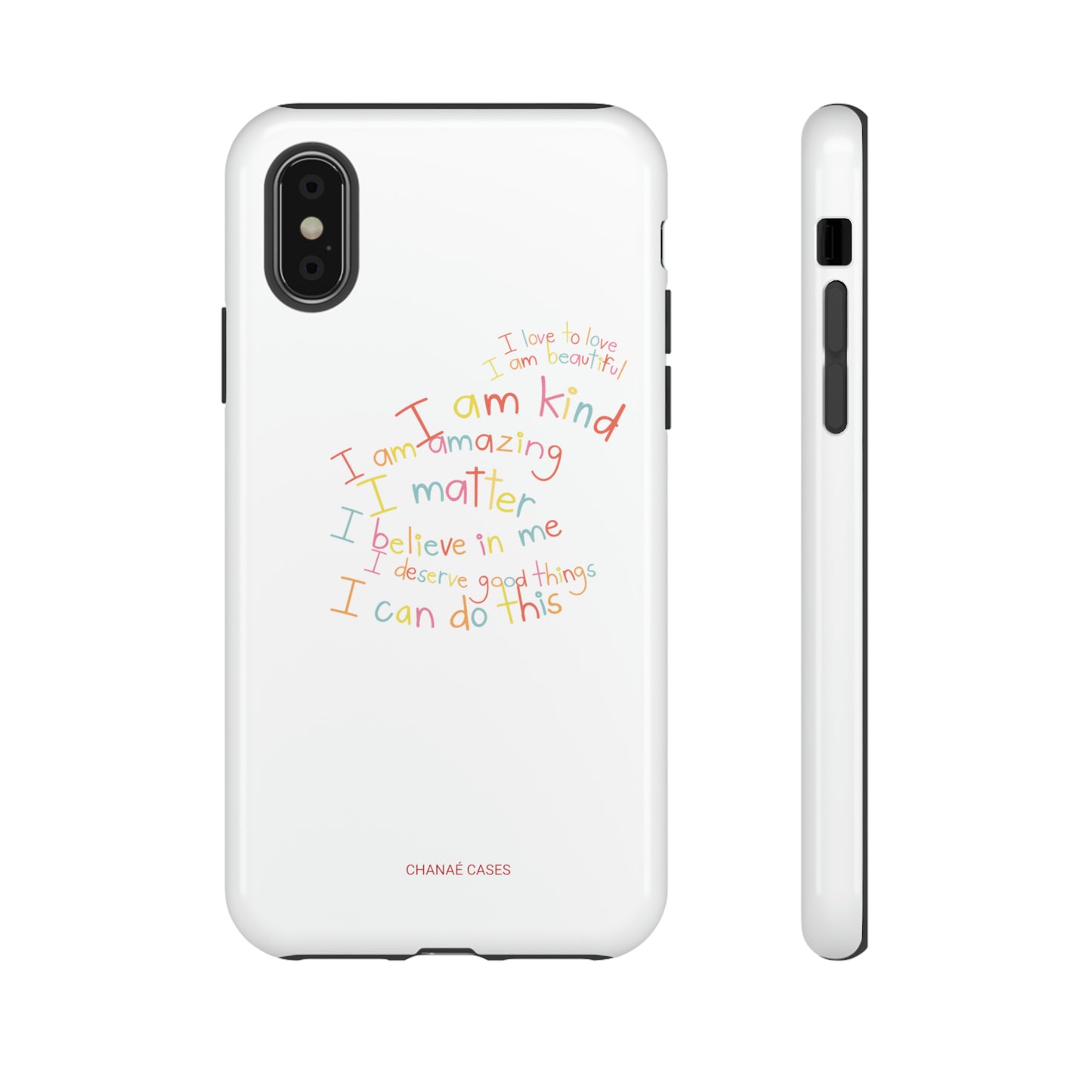 Positive Notes To You iPhone "Tough" Case (White)