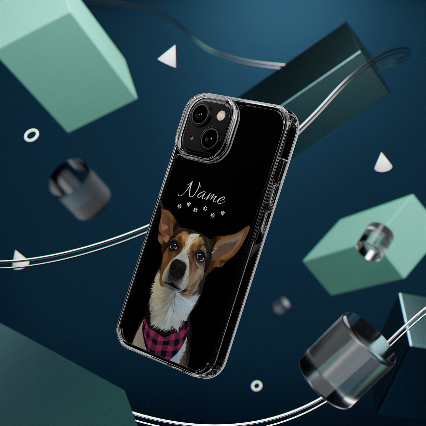 FurBaby (Digital Artwork) + Name Custom iPhone Clear Case