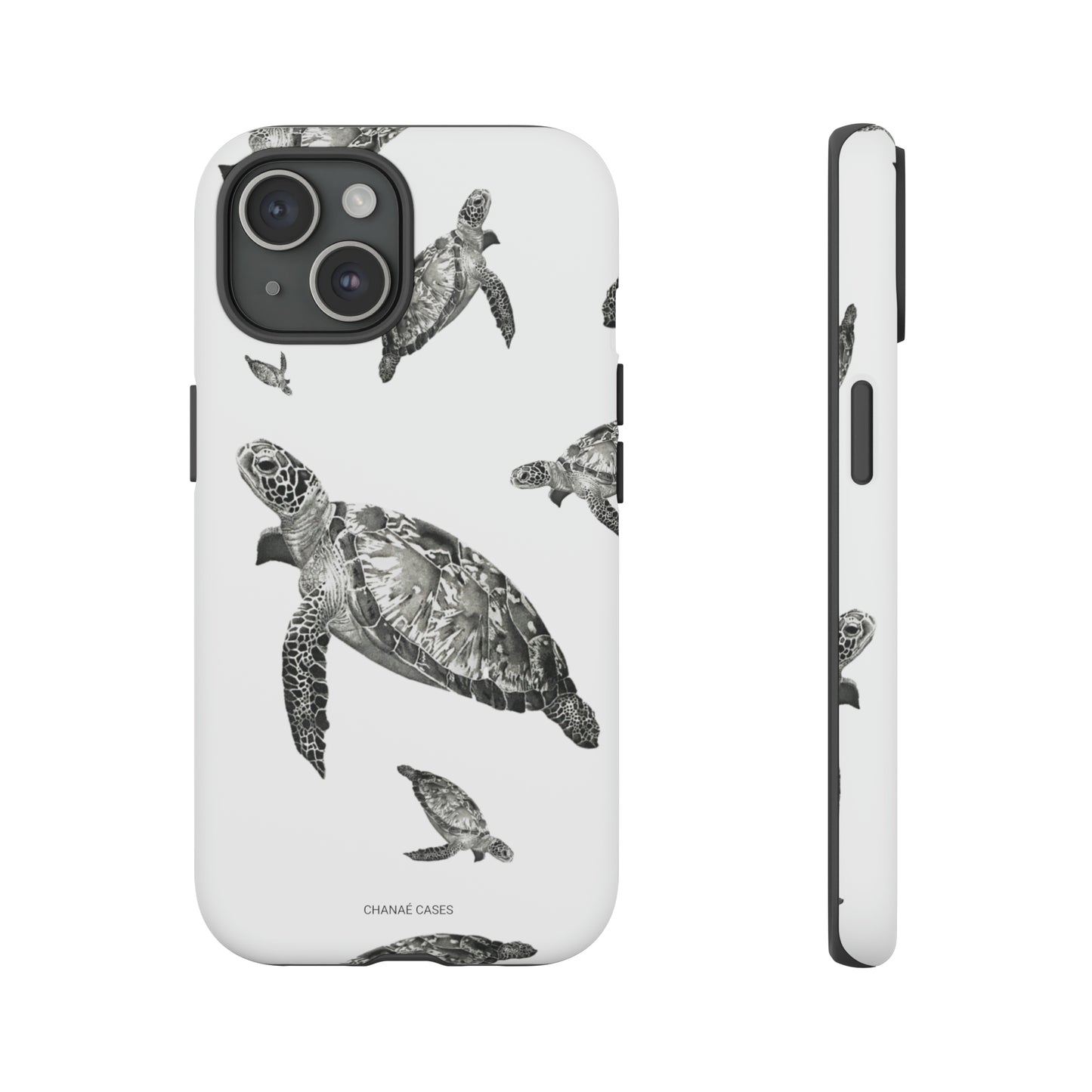 Caribbean Sea Turtle iPhone "Tough" Case (White)