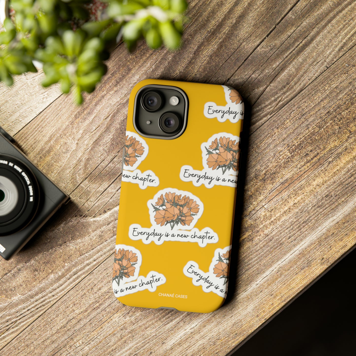 Everyday Is A New Chapter iPhone "Tough" Case (Yellow)