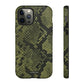 Snake Print iPhone "Tough" Case (Green)
