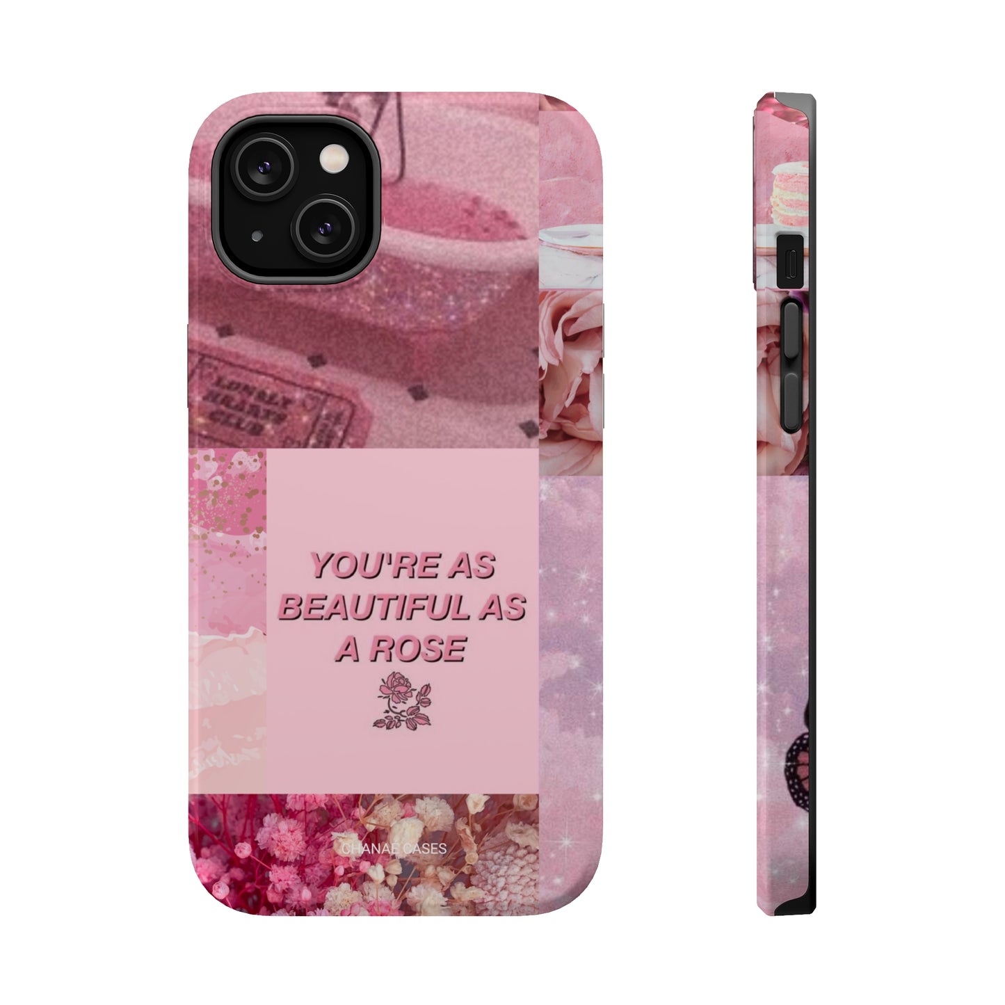 Beautiful Rose MagSafe iPhone "Tough" Case (Pink)