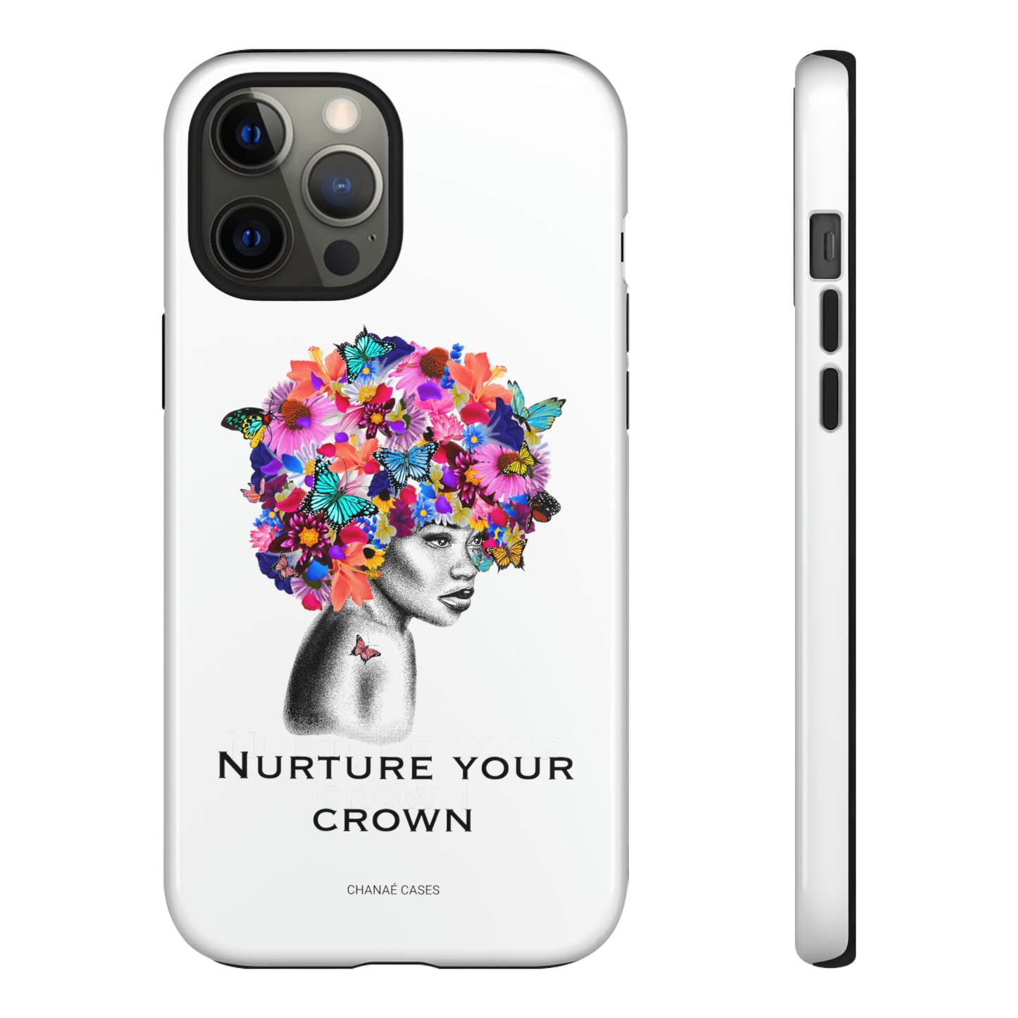 Nurture Your Crown iPhone "Tough" Case (White)