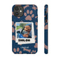 Customisable FurBaby Polaroid iPhone "Tough" Case (Paws)