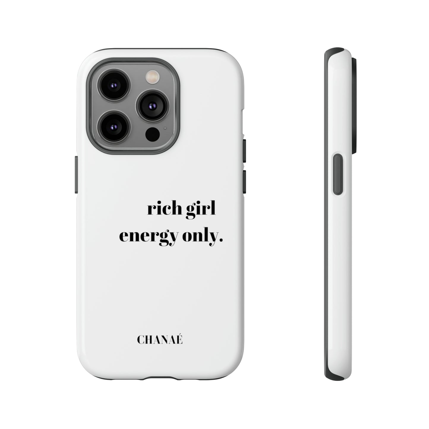 Rich Girl Energy Only iPhone "Tough" Case (White)