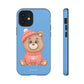 Christmas Teddy iPhone "Tough" Case (Blue)
