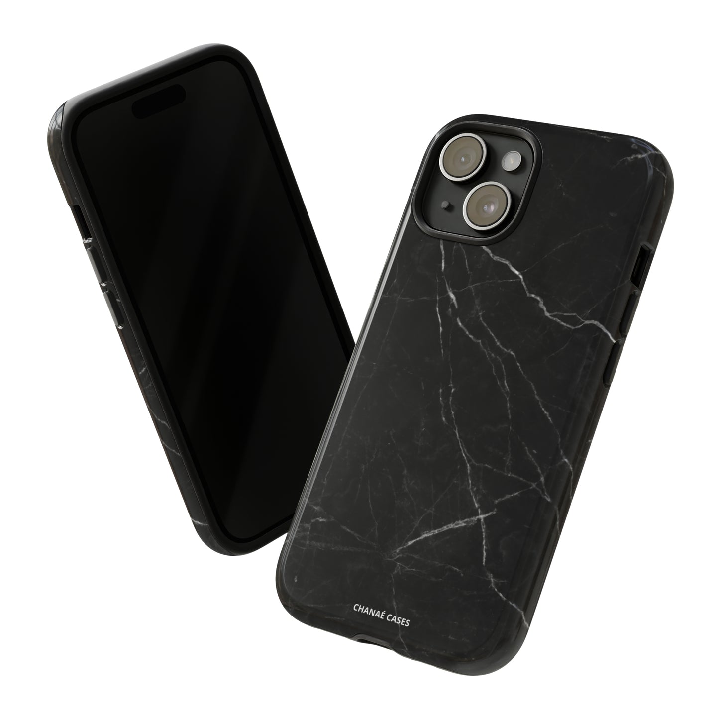 Titan Marble iPhone "Tough" Case (Black)