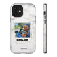 Customisable FurBaby Polaroid iPhone "Tough" Case (White Marble)