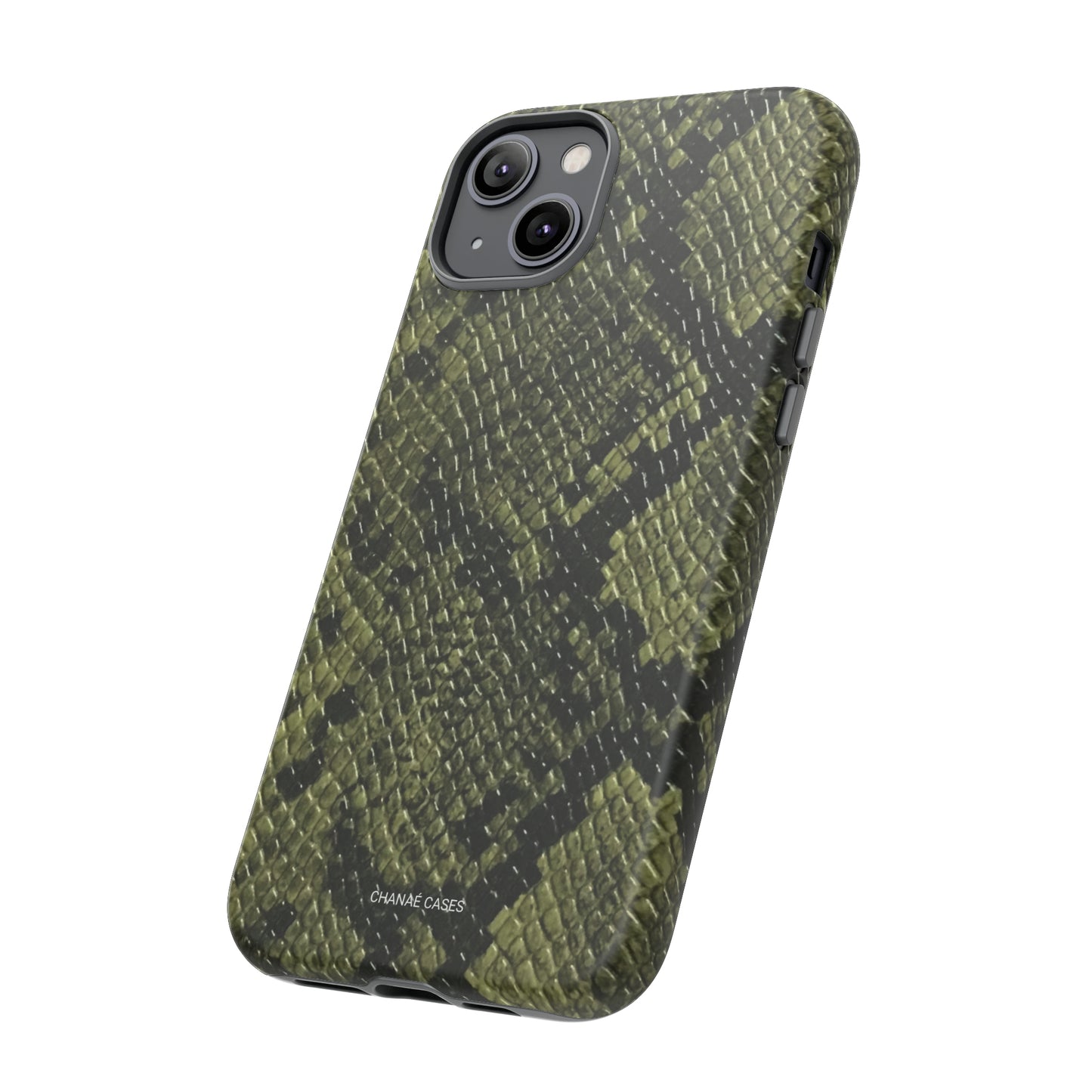 Snake Print iPhone "Tough" Case (Green)