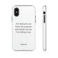 No Distractions iPhone "Tough" Case (White)