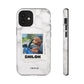 Customisable FurBaby Polaroid iPhone "Tough" Case (White Marble)