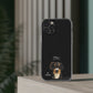 Mini-FurBaby + Name Custom iPhone & Samsung Clear Case (PopSocket Positioned)