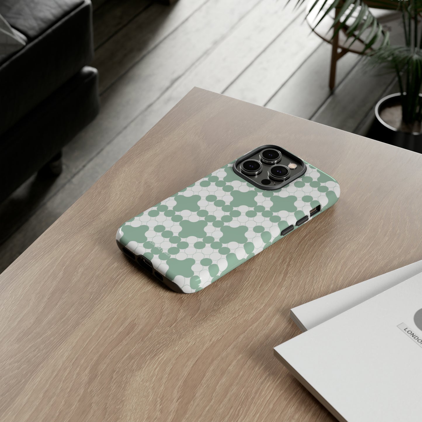 Enzyme iPhone "Tough" Case (Grayed Jade/White)