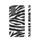 Zebra Print iPhone "Tough" Case (White/Black)