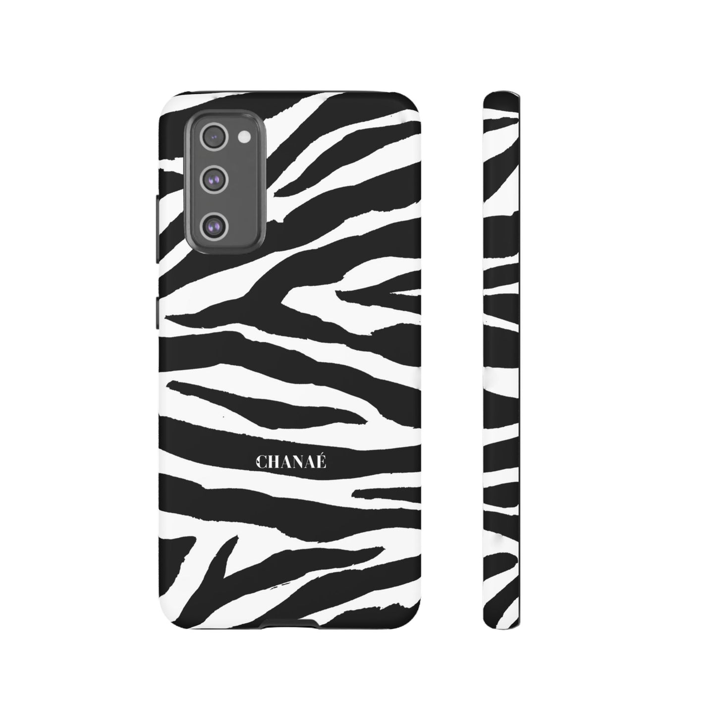 Zebra Print iPhone "Tough" Case (White/Black)